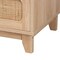Baxton Studio Elsbeth Mid-Century Modern Oak Brown Finished Wood and Natural Rattan 5-Drawer Storage Cabinet 226-12954-ZORO - alternate 5